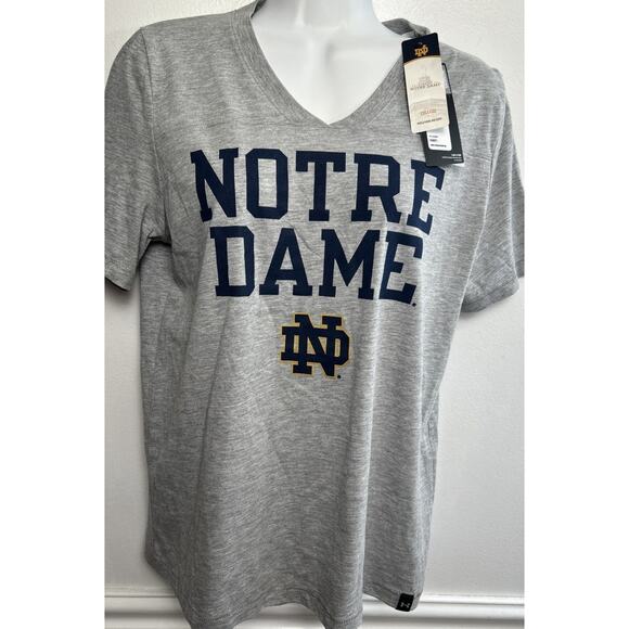 NWT-Lot Of 3! Notre Dame Fighting Irish T Shirt Set Women M Under Armour College - Picture 2 of 16